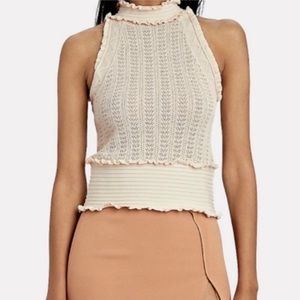 Amur Reba Ruffle Top in Bone